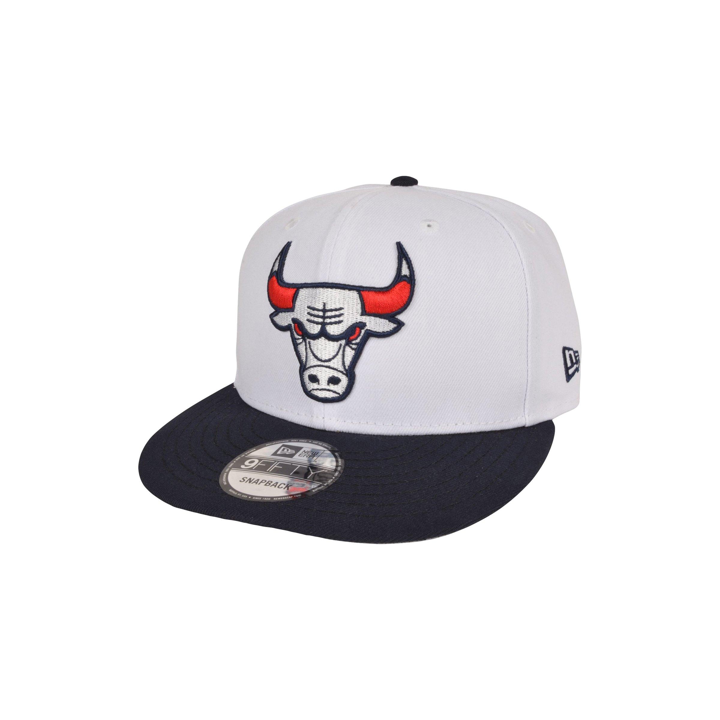 New Era Chicago Bulls Retro 6 Olympic Snapback Hat-White/Midnight Navy